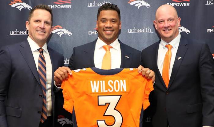 Russell Wilson, George Paton, Nathaniel Hackett